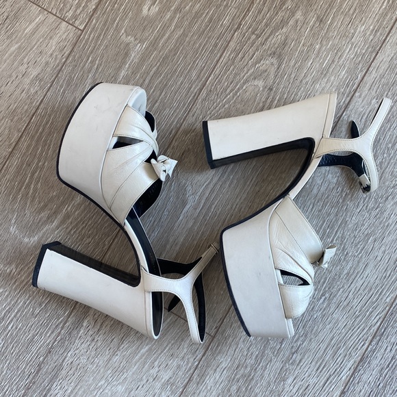 YSL CHUNKY PLATFORM HEELS 🤍 - Picture 6 of 12